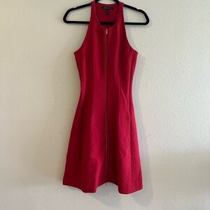 BCBGMaxAzria Red Front Zip Mini Dress